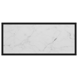 vidaXL Tavolo Consolle Bianco 80x35x75 cm in Vetro Temperato