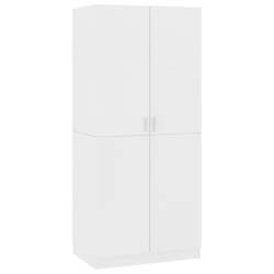 vidaXL Armadio Bianco 80x52x180 cm in Legno Ingegnerizzato