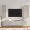 vidaXL Set di Mobili Porta TV 4 pz Grigio Cemento in Legno ingegnerizzato