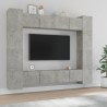 vidaXL Set Mobili Porta TV 8pz Grigio Cemento in Legno ingegnerizzato