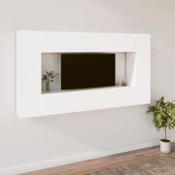 vidaXL Set Mobili Porta TV 8pz Bianco in Legno ingegnerizzato