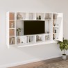 vidaXL Set Mobili Porta TV 8pz Bianco in Legno ingegnerizzato