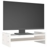 vidaXL Supporto per Monitor Bianco 50x27x15 cm Legno Massello di Pino