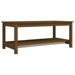 vidaXL Tavolino da Salotto Miele 110x55x45 cm Legno Massello di Pino