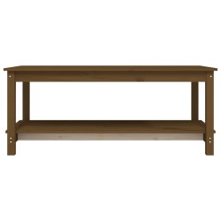 vidaXL Tavolino da Salotto Miele 110x55x45 cm Legno Massello di Pino