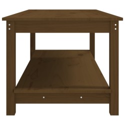 vidaXL Tavolino da Salotto Miele 110x55x45 cm Legno Massello di Pino