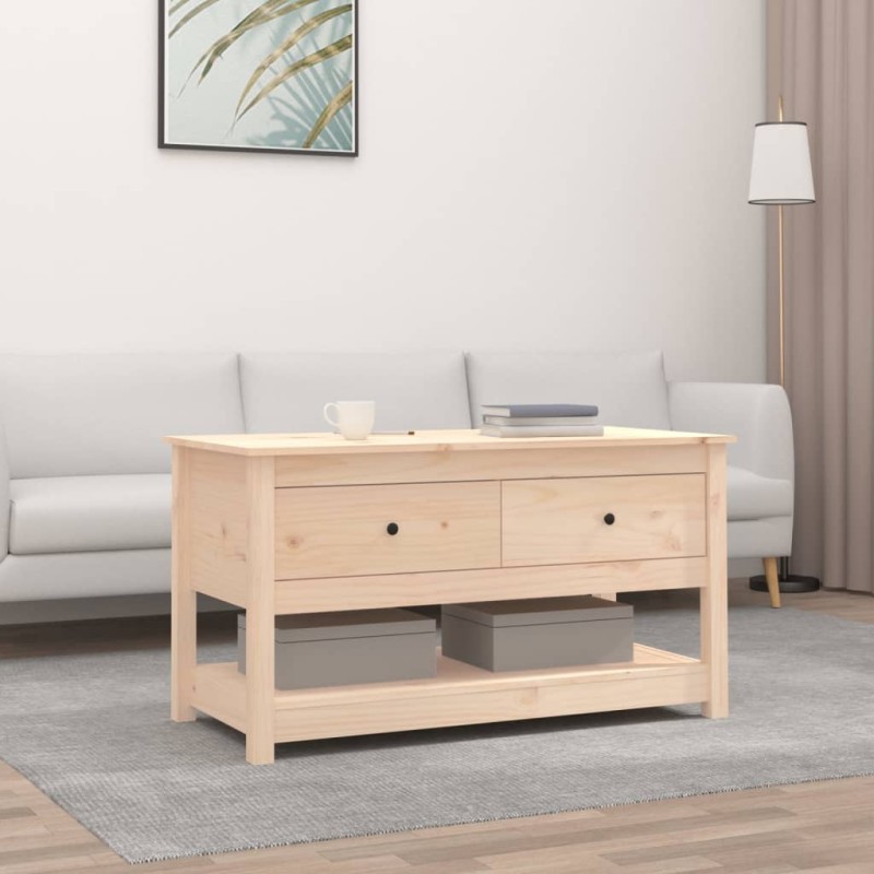 vidaXL Tavolino da Salotto 102x49x55 cm in Legno Massello di Pino