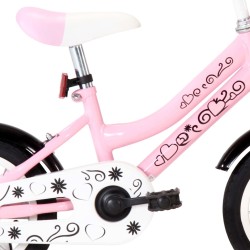 Bici per Bambini con Trasportino Frontale 12'' Bianca e Rosa