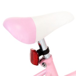 Bici per Bambini con Trasportino Frontale 12'' Bianca e Rosa