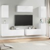 vidaXL Set di Mobili Porta TV 7 pz Bianco in Legno ingegnerizzato