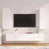 vidaXL Set di Mobili Porta TV 4 pz Bianco in Legno ingegnerizzato