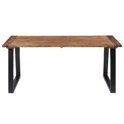 vidaXL Tavolo da Pranzo in Legno Massello di Acacia 180x90 cm