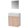 Mobili da Bagno e Lavandino Set 3 pz Beige