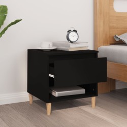 vidaXL Comodino Nero 50x46x50 cm in Legno ingegnerizzato