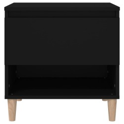 vidaXL Comodino Nero 50x46x50 cm in Legno ingegnerizzato