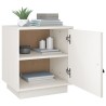 vidaXL Comodino Bianco 40x34x45 cm in Legno Massello di Pino