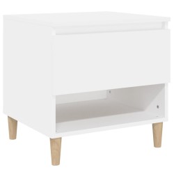 vidaXL Comodino Bianco 50x46x50 cm in Legno ingegnerizzato