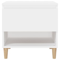 vidaXL Comodino Bianco 50x46x50 cm in Legno ingegnerizzato