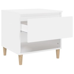 vidaXL Comodino Bianco 50x46x50 cm in Legno ingegnerizzato