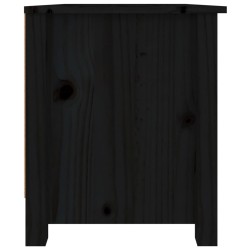 vidaXL Scarpiera Nera 70x38x45,5 cm in Legno Massello di Pino