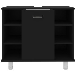 vidaXL Armadio da Bagno Nero 60x32x53,5 cm in Truciolato