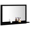 vidaXL Specchio da Bagno Nero 60x10,5x37 cm in Truciolato