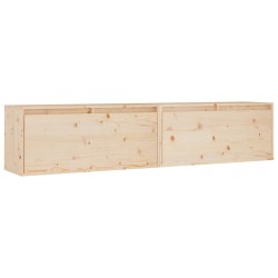 vidaXL Pensili 2 pz 80x30x35 cm in Legno Massello di Pino