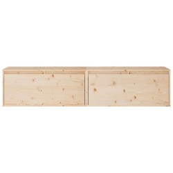 vidaXL Pensili 2 pz 80x30x35 cm in Legno Massello di Pino