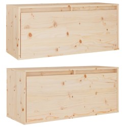 vidaXL Pensili 2 pz 80x30x35 cm in Legno Massello di Pino