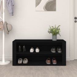 vidaXL Scarpiera Nera 100x35x45 cm in Legno Ingegnerizzato