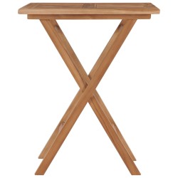 vidaXL Tavolo da Giardino Pieghevole 60x60x75 cm in Massello di Teak