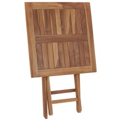 vidaXL Tavolo da Giardino Pieghevole 60x60x75 cm in Massello di Teak