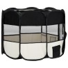 vidaXL Box per Cani Pieghevole con Borsa Trasporto Nero 90x90x58 cm