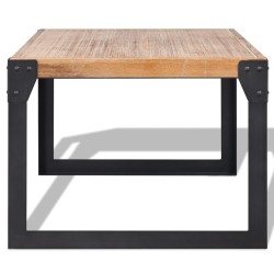 vidaXL Tavolino da Caffè in Legno Massello di Acacia 100x60x45 cm