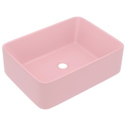 vidaXL Lavandino Luxury Rosa Opaco 41x30x12 cm in Ceramica