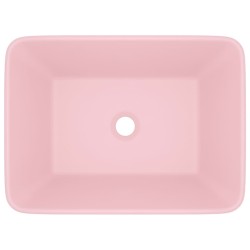 vidaXL Lavandino Luxury Rosa Opaco 41x30x12 cm in Ceramica