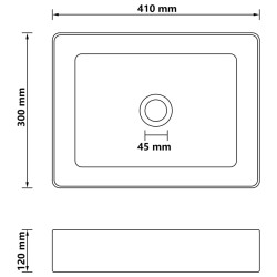 vidaXL Lavandino Luxury Rosa Opaco 41x30x12 cm in Ceramica