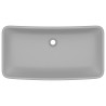 vidaXL Lavabo Lusso Rettangolare Grigio Chiaro Opaco 71x38 cm Ceramica