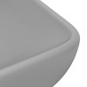 vidaXL Lavabo Lusso Rettangolare Grigio Chiaro Opaco 71x38 cm Ceramica