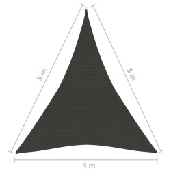 vidaXL Vela Parasole 160 g/m² Antracite 4x5x5 m in HDPE