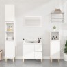 vidaXL Set di Mobili da Bagno 3 pz Bianco in Legno Ingegnerizzato