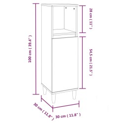 vidaXL Set di Mobili da Bagno 3 pz Bianco in Legno Ingegnerizzato