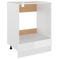 vidaXL Armadio per Forno Bianco Lucido 60x46x81,5 cm in Truciolato