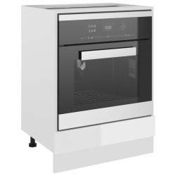 vidaXL Armadio per Forno Bianco Lucido 60x46x81,5 cm in Truciolato