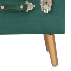 vidaXL Sgabello con Contenitore 40 cm in Velluto Verde