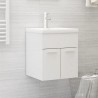 vidaXL Mobile Sottolavabo Bianco Lucido 41x38,5x46 cm in Truciolato