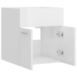 vidaXL Mobile Sottolavabo Bianco Lucido 41x38,5x46 cm in Truciolato