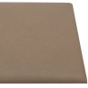 vidaXL Pannelli Murali 12 pz Cappuccino 90x15 cm in Similpelle 1,62 m²