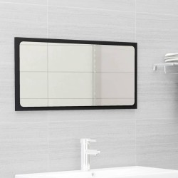 vidaXL Set Mobili da Bagno 2 pz Nero in Truciolato