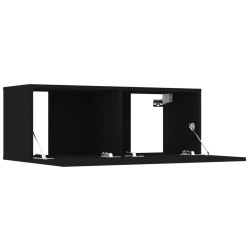 vidaXL Set di Mobili Porta TV 5 pz Nero in Legno ingegnerizzato